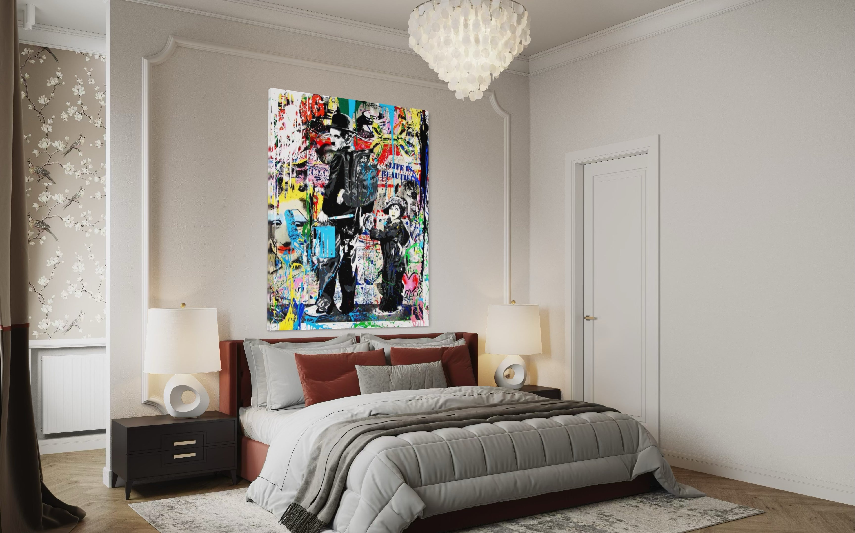 Movie Master Chaplin Abstract Graffiti Art